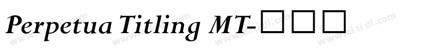 Perpetua Titling MT字体转换